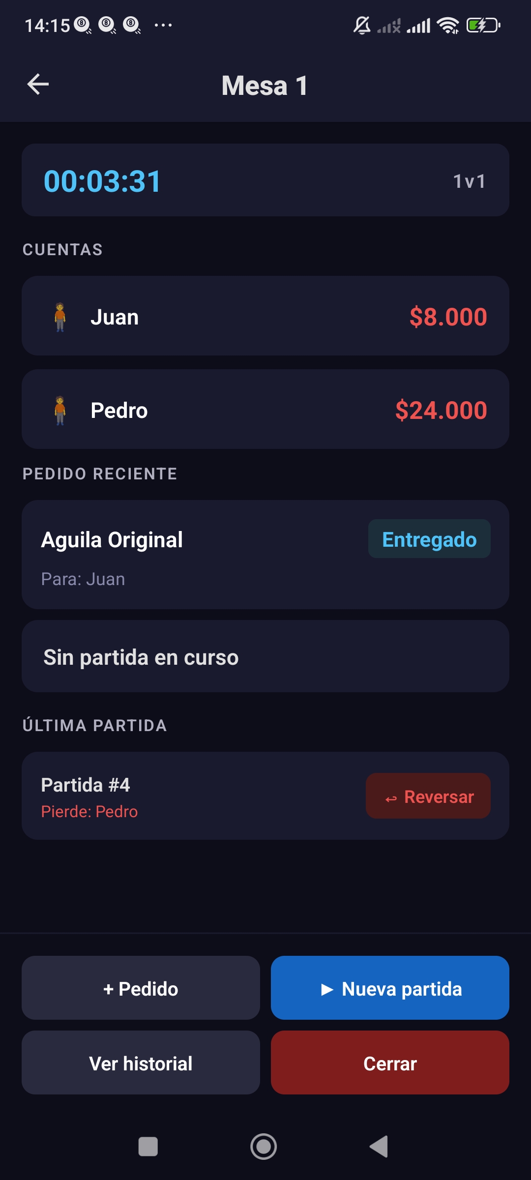 Detalles del juego